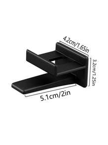 1 cái Giá treo mũ treo tường, móc mũ bằng nhựa màu đen cho gia đình - màu đen - Xem 4