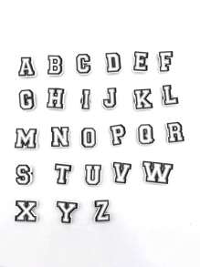 1pc Single Letter Decorative Accessory, Fashionable & Cute Bracelet, Charm Or Other Accessories, Can Be Freely Mixed And Matched. (Handmade, May Have Minor Glue Leakage Or Defects On The Back, Does Not Affect Normal Use)