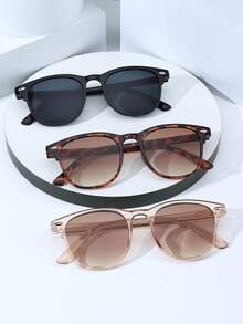 3 件套男士时尚椭圆形眼镜 - 彩色 - 查看 2