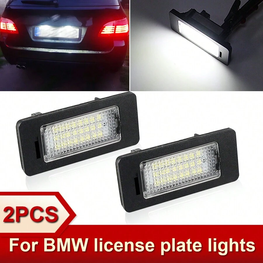 2PCS For BMW E39 E60 License Plate Light 6000k White Light No Error Led Number License Plate Light For BMW E90 E91 E92 E61 E70 E71 - Red Violet - View 1