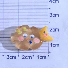 10入組混色激光透明泰迪熊形樹脂首飾配件,可diy製作奶油膠手機殼、髮夾、鞋扣、水瓶等 - 透色雲朵 - 查看 9