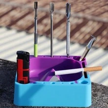 矽膠煙灰缸多功能煙灰缸,無異味煙灰缸 - 白 深藍 淺藍 - 查看 4