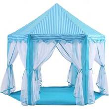 Casa De Campaña de Castillo , Facil De Armar, Carpa Interior - Azul - Ver 3