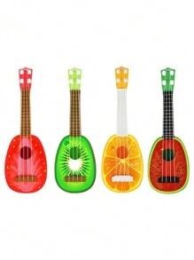 1 Miếng Đàn ghi ta Đồ chơi Đối với Chơi Âm nhạc Và 1 Miếng Thực tế Dưa hấu Ukulele Cái đó Mini Đàn ghi ta Đồ chơi ( Ngẫu nhiên Cuộc họp ) - Nhiều màu - Xem 5