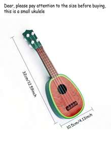 1 Miếng Đàn ghi ta Đồ chơi Đối với Chơi Âm nhạc Và 1 Miếng Thực tế Dưa hấu Ukulele Cái đó Mini Đàn ghi ta Đồ chơi ( Ngẫu nhiên Cuộc họp ) - Nhiều màu - Xem 6