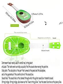 1 Miếng Đàn ghi ta Đồ chơi Đối với Chơi Âm nhạc Và 1 Miếng Thực tế Dưa hấu Ukulele Cái đó Mini Đàn ghi ta Đồ chơi ( Ngẫu nhiên Cuộc họp ) - Nhiều màu - Xem 12