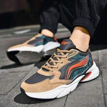 Men's Casual Sneakers Non-Slip Outdoor Athletic Running Jogging Shoes Plus Size 2024 New 39-48 - Khaki - View 2