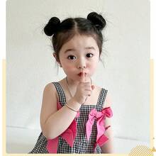 2件装 女童丸子头发髻神器 儿童爆圈发髻工具 蓬松花蕾头扎发饰 女宝宝发髻棒 (两支装) - 黑色 - 查看 6