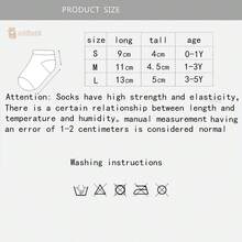 5 Pairs Of Cute Socks With Cartoon Bear Paw Expression Patterns For Boys And Girls, Breathable And Comfortable Mesh, High Elasticity, Sweat Absorption And Odor Prevention Socks, Fashionable And Versatile Socks, Suitable For Children's Socks In Spring And Summer Seasons - Blue - View 9