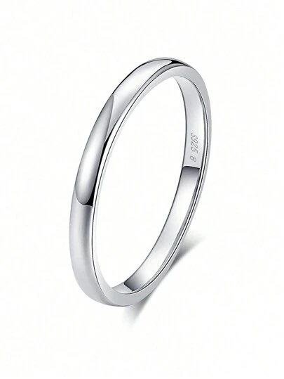 ORSA JEWELS 1枚925纯银戒指，抛光简约设计，优雅珠宝礼物，适合女性，生日派对周年纪念日。