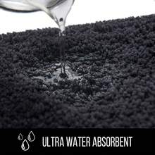 120cm X 70cm Non Slip Bath Mat Machine Washable Bath-Mats For Bathroom Durable Soft Bath Rugs Water Absorbent Bathroom Mats Fluffy Microfiber Bath Rug - Dark Grey - View 4