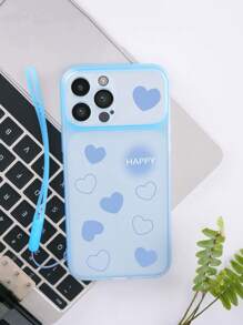 1入款發光啞紫TPU手機殼，帶心形圖案，可防摔，1入款發光矽膠掛繩，適用於iPhone、安卓、三星、小米、Oppo和Redmi型號 - 紫色 - 查看 12