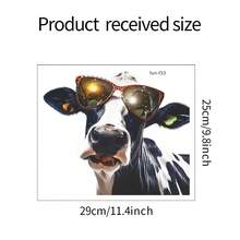 1pc Creative Funny Animal Cow Window Decoration Sticker - Multicolor - View 2