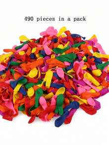 490pcs Size 3 Balloons, For Party Decoration - Multicolor - View 4
