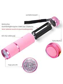 Led 美甲迷你手電筒烘焙燈快乾便攜式指甲油光療燈便攜式快乾指甲油和凝膠拋光劑,凝膠x 燈用於凝膠指甲閃光固化燈用於凝膠指甲led 美甲燈便攜式迷你指甲乾燥器凝膠拋光指甲膠凝膠usb手電筒家用 Diy 美甲美甲工具 送給女孩的最佳禮物 - 粉色 - 查看 4