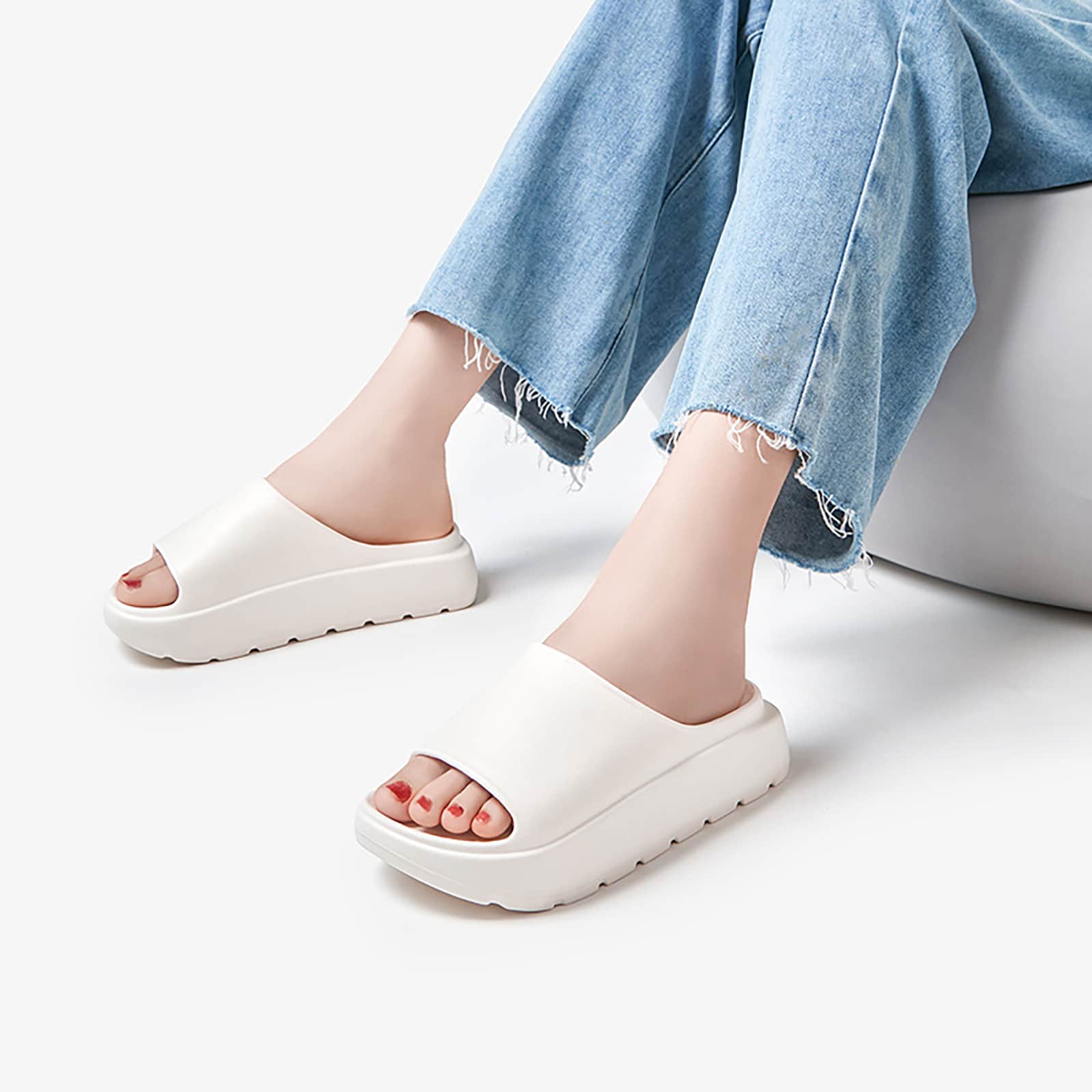 White New Arrival Fashionable Eva Women's Slippers (55mm/2.16in ...