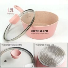 4 Piezas Juego De Accesorios De Cocina Temático Rosa Para Olla De Sopa Y Sartén - Rosa - Ver 3