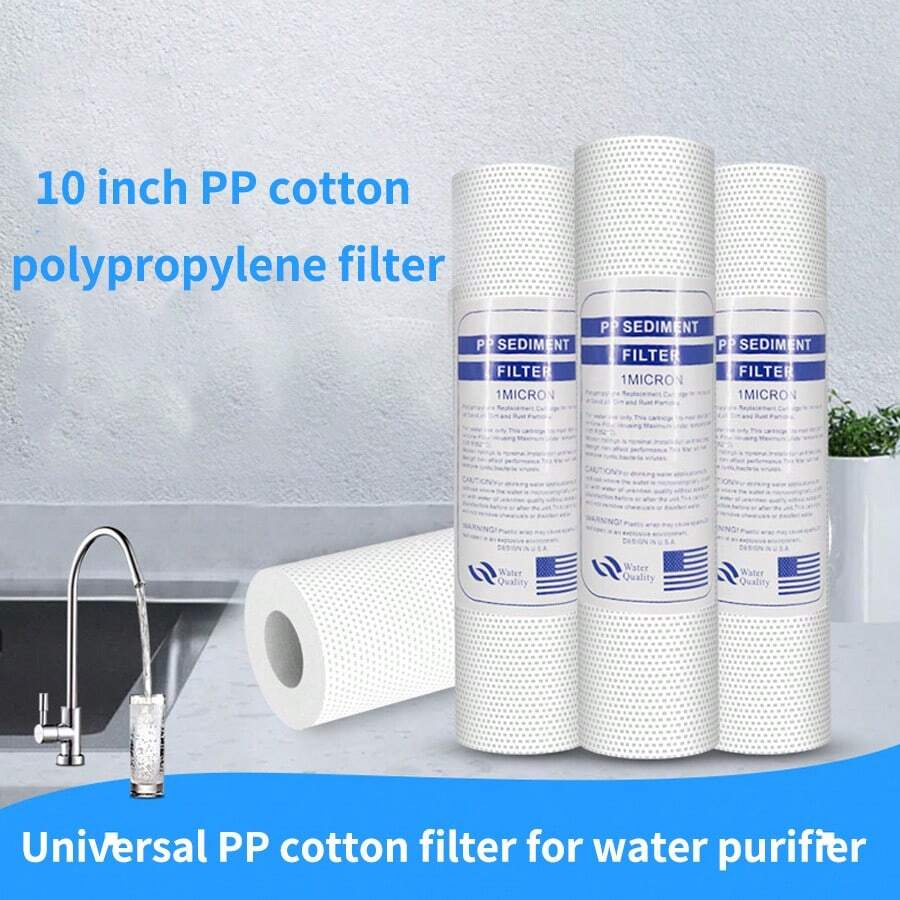 1件装PP滤芯前置过滤器净水器滤芯熔喷滤芯10寸10寸平口通用PP滤芯 - 白色 - 查看 1