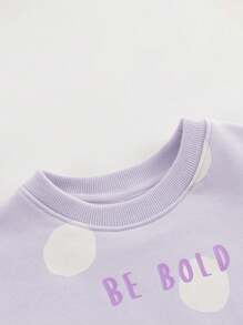 MARC&JANIE 女孩子用的圓領汗衫，點和字印花麵料，搭配網紗拼接，適用於春季