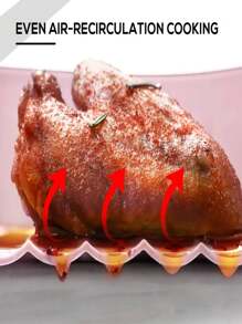 1pc Air Fryer Oven Accessories, Easy To Clean Non-Foldable Air Fryer Basket Liner, Reusable Air Fryer Oven Liner, Parchment Paper Liner Replacement - Grey - View 7