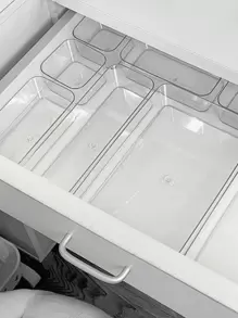 1个透明桌面文具收纳盒抽屉整理盒厨房用品厨房配件厨房工具