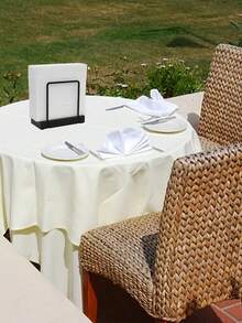 1入竹和鐵製直立式餐巾架,鄉村風格的木質紙賬架,適用於所有餐廳裝飾 (黑色) - 黑色 - 查看 8