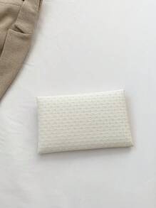 1 件女士纯色 PU 方形编织纹理信封手拿包钱包，简约风格礼物，优雅 - 白色 - 查看 4