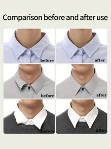 30pcs Disposable Self Adhesive Collar Stays, Shirt Collar Inserts In Box, Ideal For Gift - White - View 6