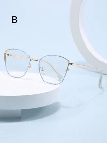 1 件装新款金属装饰变色猫眼镜女款