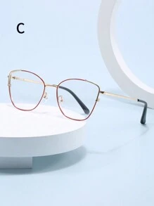 1 件装新款金属装饰变色猫眼镜女款