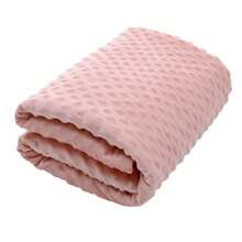 1件厚款新生兒嬰兒包被,柔軟的點紋絨毛接收被,適用於春、秋和冬季 - 線描植物 - 查看 3