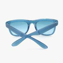 1pc Fashionable Retro Rivet Decor Fashion Glasses For Travel, Party And Leisure - Blue - View 4
