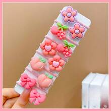 20入組可愛卡通花與櫻桃裝飾女童髮帶 - 粉色 - 查看 4