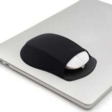 1 Pc Self-Adhesive Mouse Storage Bag Laptop Back Sticker Storage Bag Seamless Elastic Mouse Bag, Mouse Storage, Laptop Sticker Storage Bag Mini Computer, Brain Accessories Flexible Storage Bag Mouse - Black - View 4