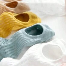 5 đôi tất thuyền điều hòa không khí phong cách Hàn Quốc ngẫu nhiên, tất không lộ, thích hợp để mặc hàng ngày - Nhiều màu - Xem 2