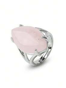 1 件装水晶戒指天然石戒指,适合女士男士可调节愈合玫瑰石英青金石蛋白石绿松石指环新年情人节珠宝礼物 G574,妈妈,母亲,母亲节,礼物