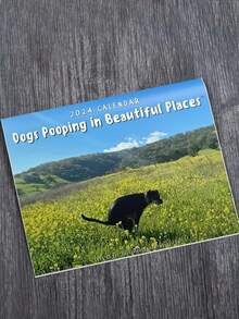 2024 Dog Poop Calendar, Dog Poop Calendar, Fun New Year Calendar, Hanging Calendar - Multicolor - View 1