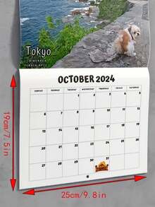 2024 Dog Poop Calendar, Dog Poop Calendar, Fun New Year Calendar, Hanging Calendar - Multicolor - View 6