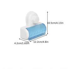 1pc Wall-Mounted Toothbrush Holder With Toothbrush Cup, Toothbrush Rack And Storage Shelf For Bathroom - White - View 2