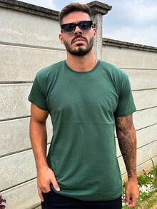 Men T-Shirts - xanh quân đội - Xem 2