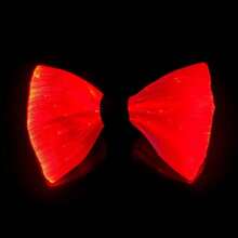 1入組多色燈光led發光蝴蝶領結,可充電閃爍發光蝴蝶領結,光纖服裝用於狂歡派對禮物 - 黑色 - 查看 5