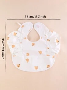 韓式嬰兒圍兜嬰兒用餐配件,帶有天使翅膀圖案的防水pu圍兜 - 彩色 - 查看 7