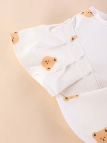 韓式嬰兒圍兜嬰兒用餐配件,帶有天使翅膀圖案的防水pu圍兜 - 彩色 - 查看 5