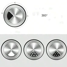 360º Rotating Spice Rack Set Of 6 Stainless Steel Jars - Silver - View 9