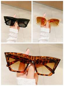 Unisex Cat Eye Beach Fashion Glasses, Fashionable Full Frame Suitable For Daily Decoration And Matching - Multicolor - View 1