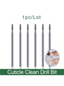 1pc Cuticle Cleaning Nail Bit Tungsten Carbide Drill Bit For Nail Machine Removal Gel Nail Tools - Grey - View 4