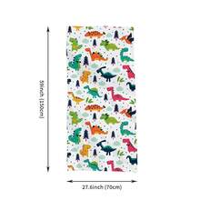 1 件卡通恐龙设计沙滩巾、超细纤维毛巾、超强吸水毛巾、超大号重型毛巾、旅行沙滩巾、运动泳池沙滩巾、浴室和露营毛巾、瑜伽成人沙滩巾夏季旅行、度假海滩必需品 - 彩色 - 查看 4