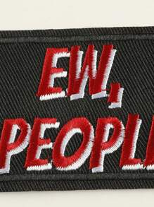 1pc Creative English Slogan Embroidered Cloth Badge For Diy Clothing, Pants, Hats, Bags, Shoes, Phone Cases, Iron-On - Multicolor - View 3