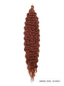 Tóc giả móc sợi kiểu sóng biển màu nâu đỏ mềm mại, dài 22 inch, tóc nối móc sợi xoắn sóng sâu, tóc giả móc sợi xoăn (22 inch) - Rỉ Nâu - Xem 3