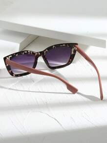 1pc Women's Cat Eye Vintage Fashion Sunglasses With Dual Tone For Casual & Vacation - Multicolor - View 4